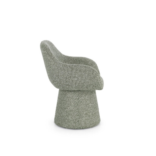 Fotoliu rotativ textil buclat verde Antara 58x60.5x81.5h