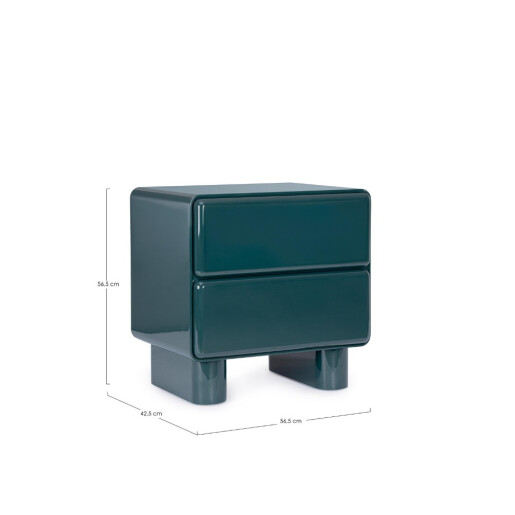 Noptiera mdf albastru deep Otilia 56.5x42.5x56.5h