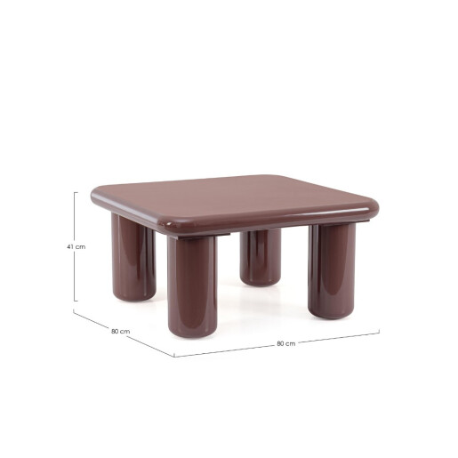 Masuta cafea mdf brick Otilia 80x80x41h