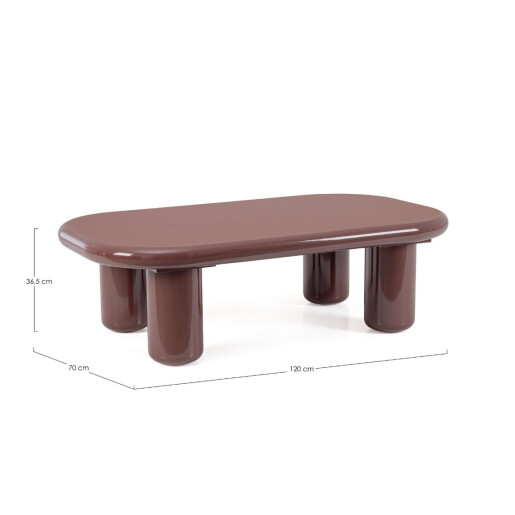 Masuta cafea mdf brick Otilia 120x70x36.5h