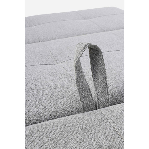 Canapea extensibila 2 locuri tapitata cu material textil bej Hayden 151 cm x 96 cm x 79 cm x 36