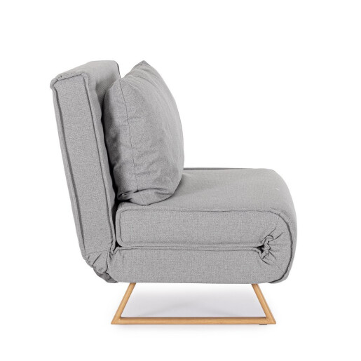 Fotoliu extensibil textil gri Colton 90x86x88h