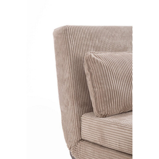 Fotoliu extensibil textil bej Walker 120x83x88h