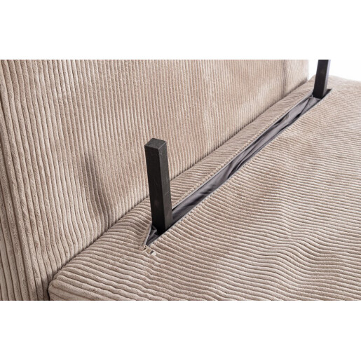 Fotoliu extensibil textil bej Walker 120x83x88h