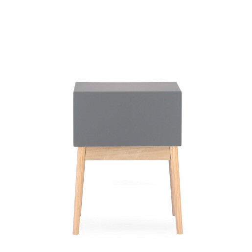 Noptiera lemn 2 sertare gri natur Ordinary 43x30x58.5 cm