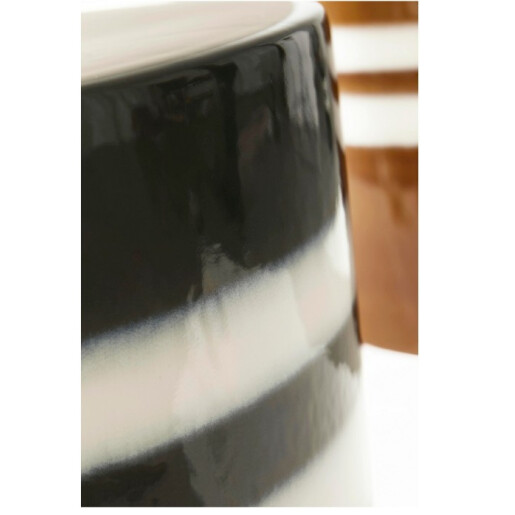 Masuta cafea ceramica verde alba Zalem Ø42x34h