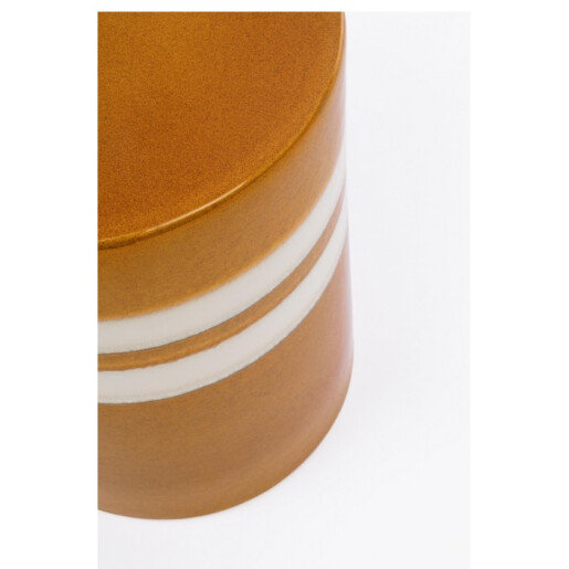 Masuta cafea ceramica maro alba Zalem Ø32x43h