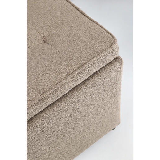 Set 2 tabureti textil taupe Derrick 35x35x35 cm; 45x45x45 cm