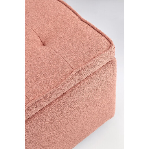 Set 2 tabureti textil roz blush Derrick 35x35x35 cm; 45x45x45 cm