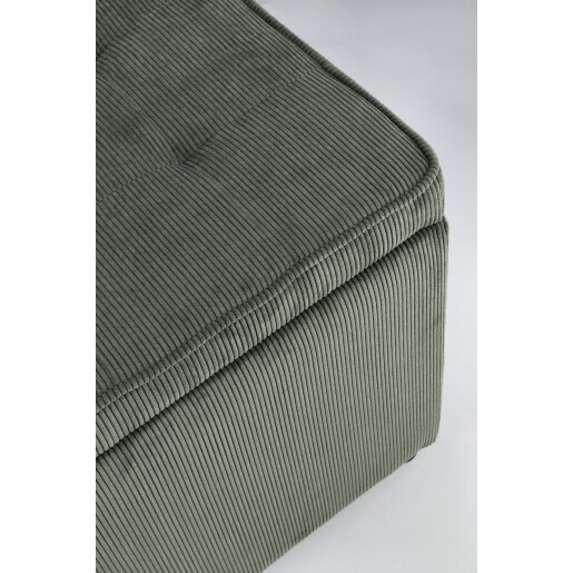 Set 2 tabureti textil verde Dylan 35x35x35 cm; 45x45x45 cm