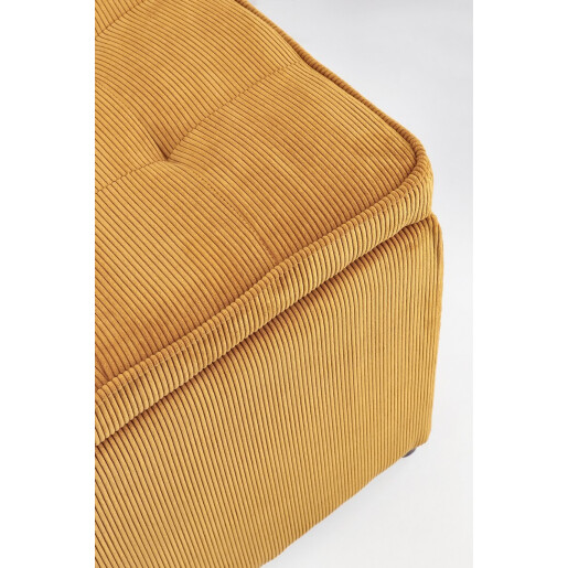 Set 2 tabureti textil ocru Dylan 35x35x35 cm; 45x45x45 cm