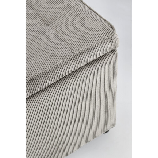Set bancuta, 2 tabureti textil gri Dylan 40x40x40 cm; 89x48x51 cm