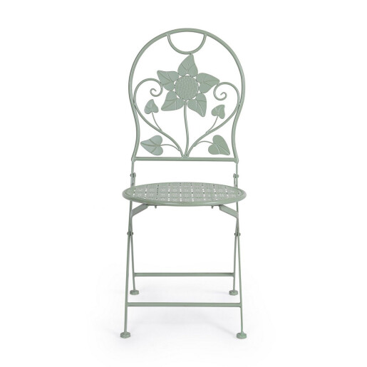 Set 2 scaune otel verde Harriet 40x40x94 cm