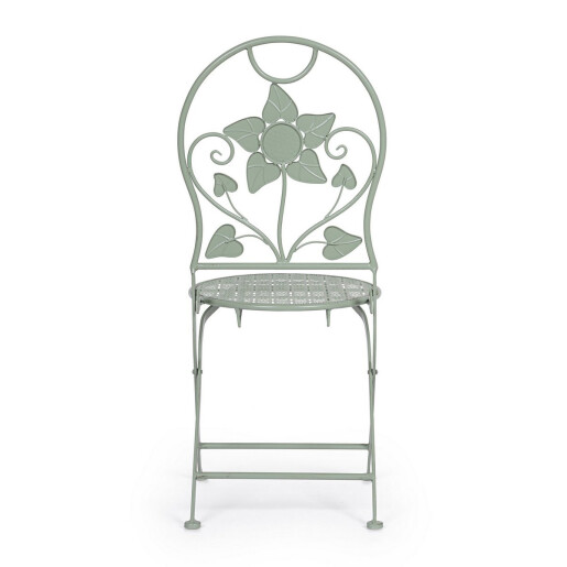Set 2 scaune otel verde Harriet 40x40x94 cm