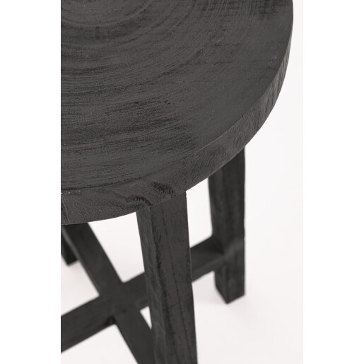 Set 2 masute lemn negru Yako 40x80 cm