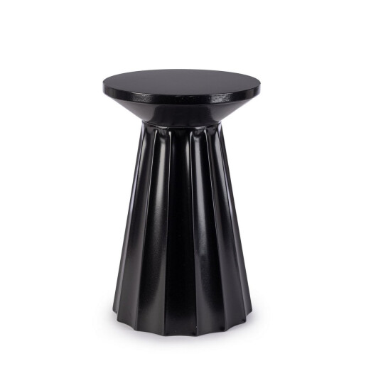 Masuta cafea otel negru Adelya Ø30x46h