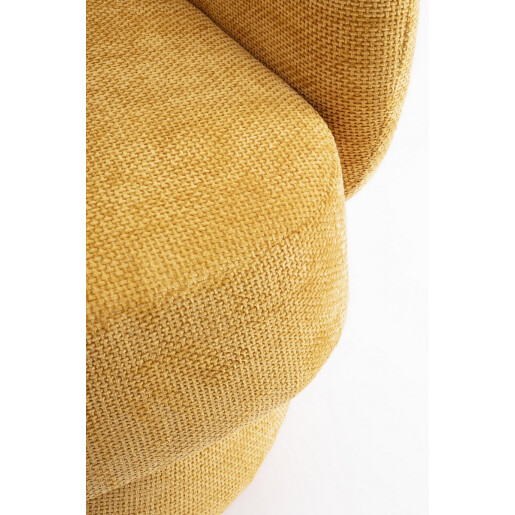 Fotoliu textil galben mustar Julienn 78x81x77 cm