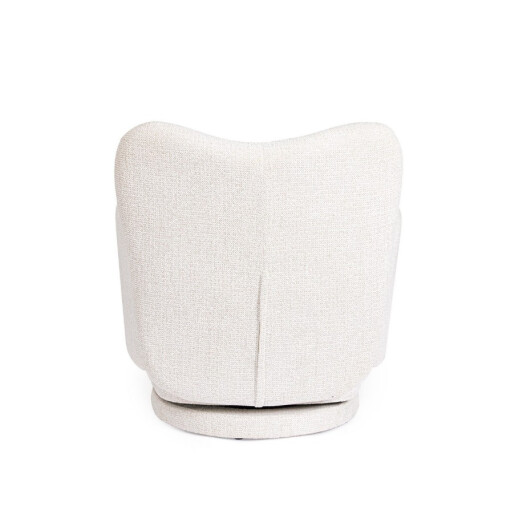 Fotoliu rotativ textil alb Harper 78x76x80h