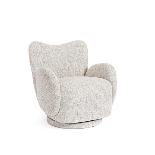 Fotoliu rotativ textil gri Harper 78x76x80h