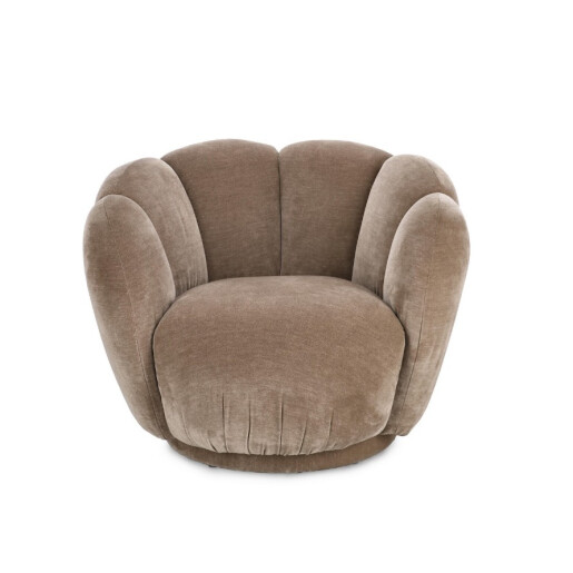 Fotoliu textil maro Tulip 89x82x71h