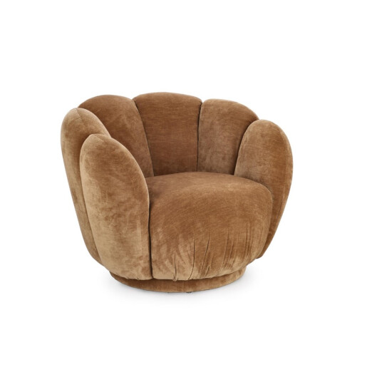 Fotoliu textil maro cathay Tulip 89x82x71h