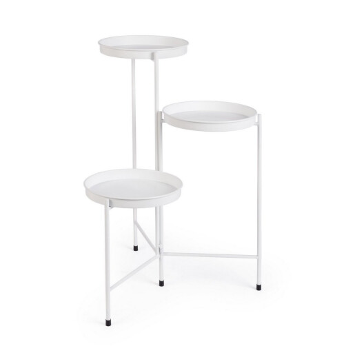 Suport ghivece flori otel alb Henley 47,5x42,5x60h