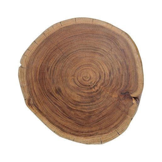 Masuta de cafea cu picioare din fier negru si blat lemn maro Aron Ø 32 cm x 39 h