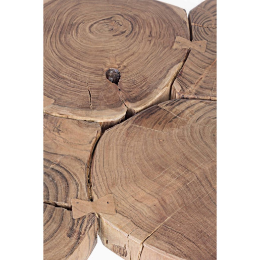 Masuta cafea blat lemn natur cu picioare fier negru Orbital 90 cm x 60 cm x 40 h