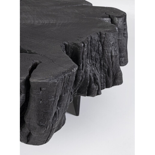 Masuta lemn fier negru Keval 90x90x32 cm