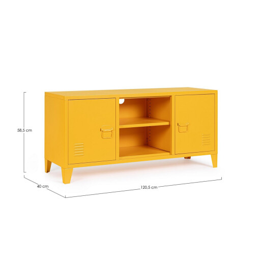 Comoda TV otel galben Cambridge 120.5x40x58.5 cm
