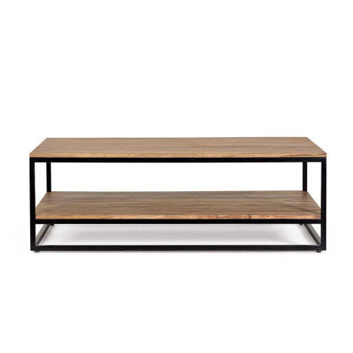 Masuta lemn maro otel negru Nartan 118x60x40 cm