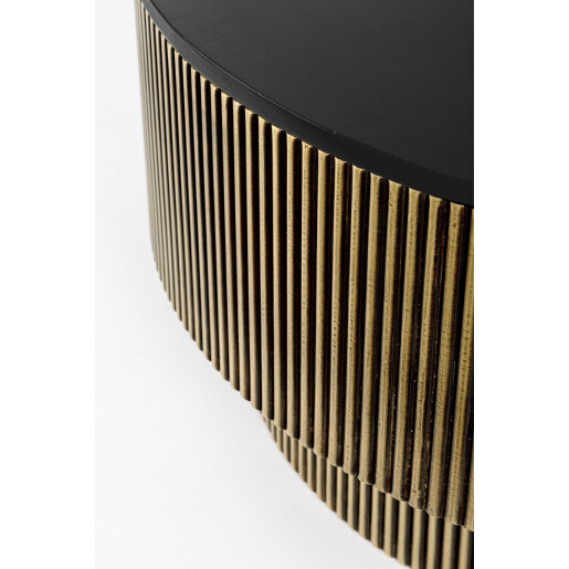 Masuta mdf lemn mango auriu negru Virat 90x40 cm