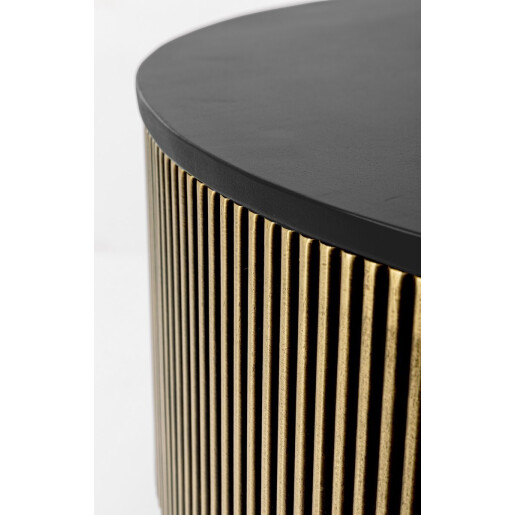 Masuta mdf lemn mango auriu negru Virat 90x40 cm