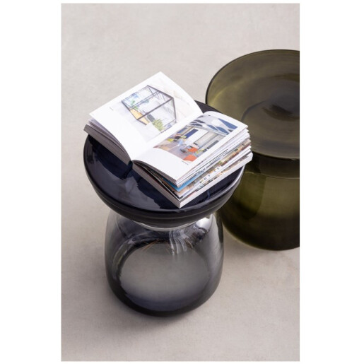 Masuta cafea sticla verde Fazal Ø40x37h