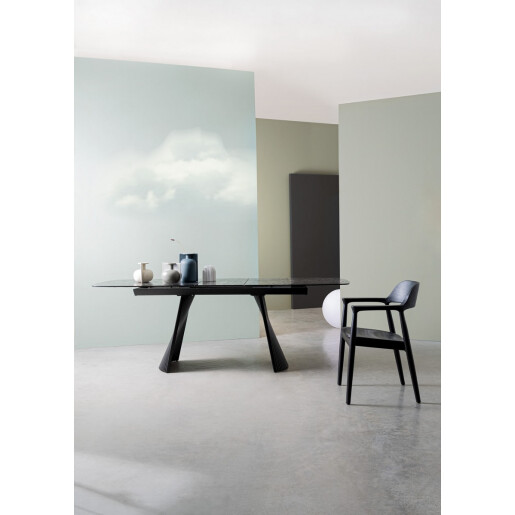 Set 2 scaune lemn negru Idris 60x54x80 cm