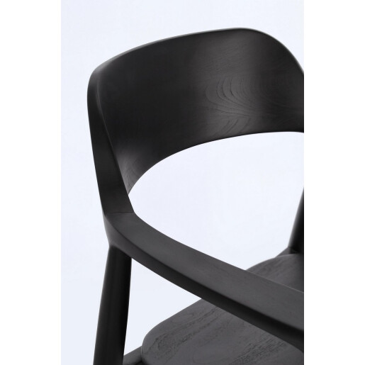 Set 2 scaune lemn negru Idris 60x54x80 cm