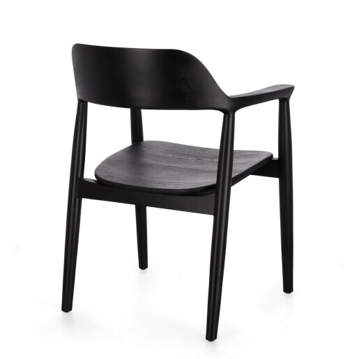 Set 2 scaune lemn negru Idris 60x54x80 cm