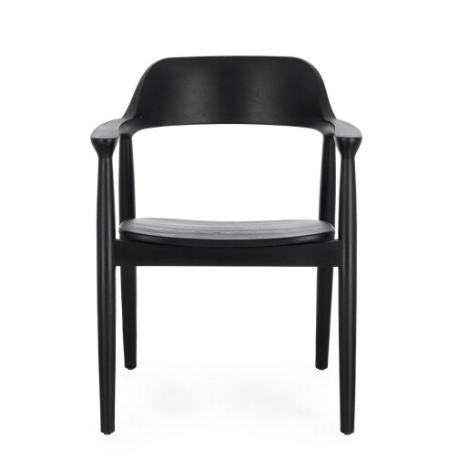 Set 2 scaune lemn negru Idris 60x54x80 cm