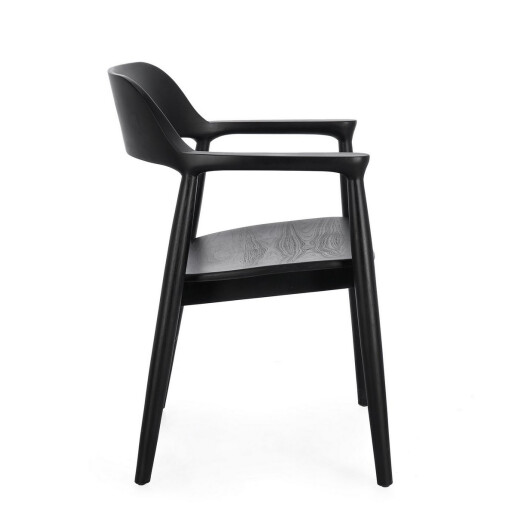 Set 2 scaune lemn negru Idris 60x54x80 cm