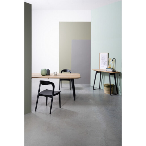 Set 2 scaune lemn negru Miley 47x53x82 cm
