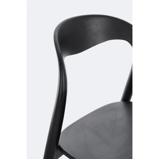Set 2 scaune lemn negru Miley 47x53x82 cm