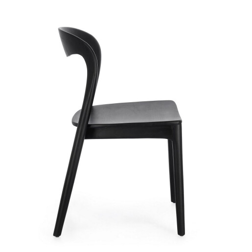 Set 2 scaune lemn negru Miley 47x53x82 cm