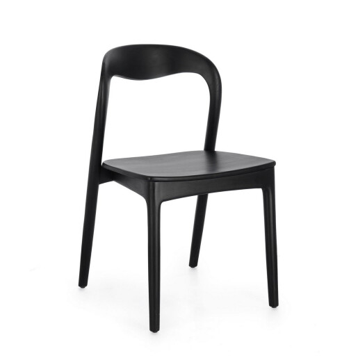 Set 2 scaune lemn negru Miley 47x53x82 cm