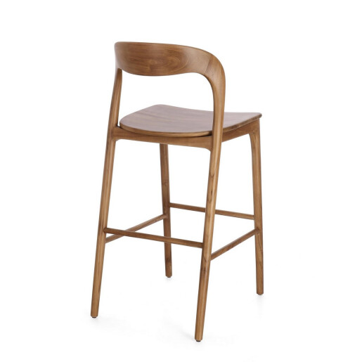 Scaun bar lemn maro Miley 48x51.5x102 cm
