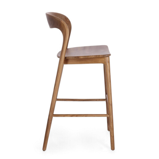 Scaun bar lemn maro Miley 48x51.5x102 cm