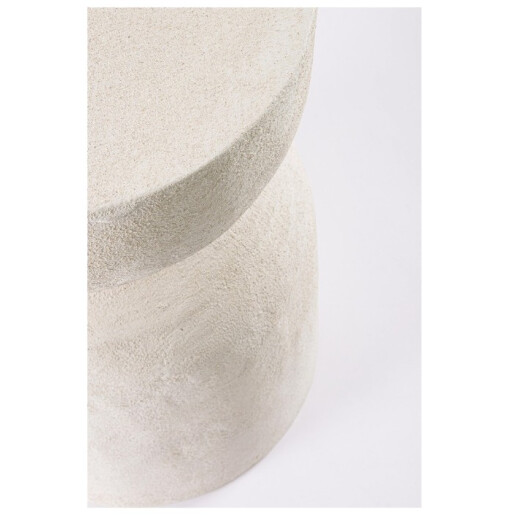 Masuta cafea polirasina nisipiu Albin Ø31x41h