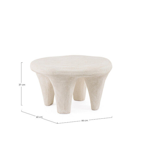 Masuta cafea polirasina nisipiu Albin 66x60x37h