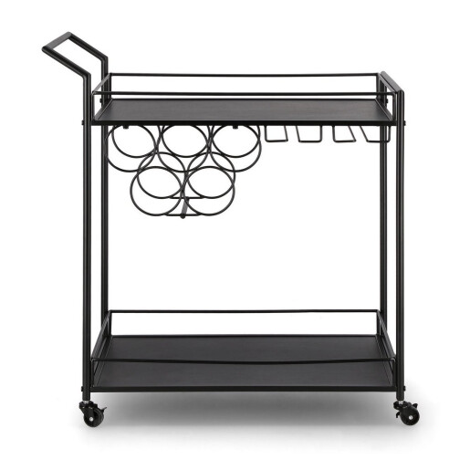 Carucior servire, suport sticle, pahare Isaac 74x38x81 cm