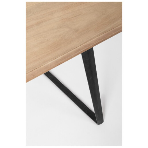 Masa otel negru lemn mango maro Nashik 175x90x76h