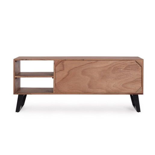 Comoda TV otel negru lemn maro Isar 145x40x60 cm